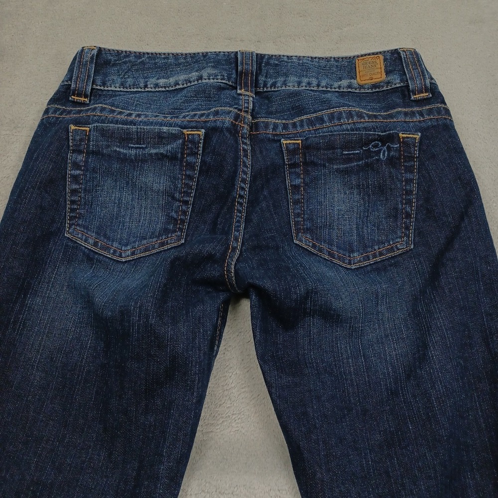 Vintage Guess Jeans Womens 26 Blue Denim Low Rise Skinny Y2K Preppy - Picture 6 of 8